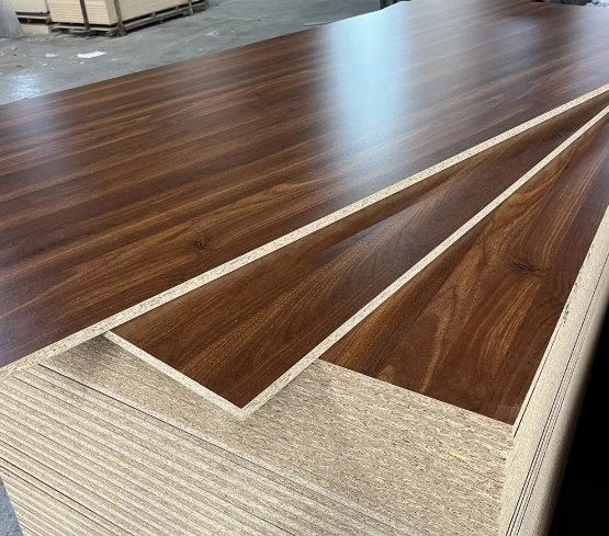 Matt Dark Grey Woodgrain Particleboard